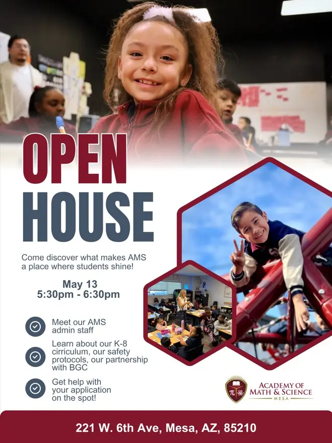 AMS Mesa Open House May 2026 flyer image