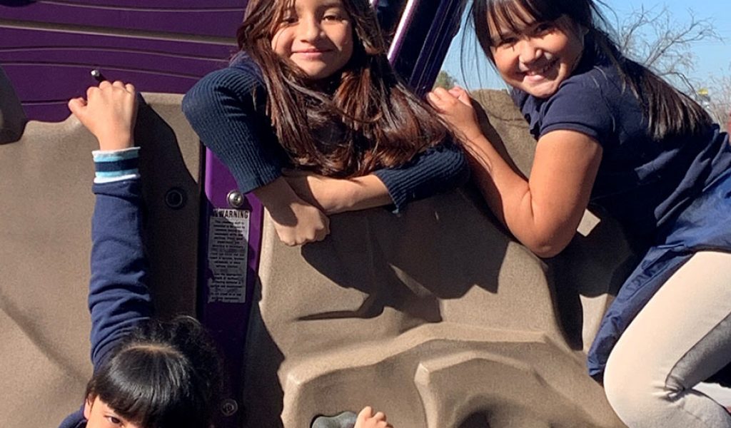 AMS-Camelback Students on playground