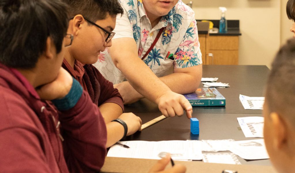 AMS Desert Sky Science class with teacher